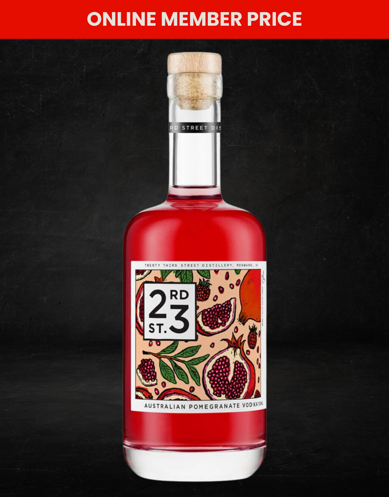 23rd St Distillery Pomegranate Vodka 700mL